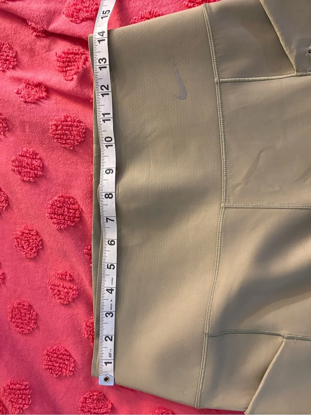 Nike Go Running Firm Support High Waisted Olive Green Leggings Pockets Size L